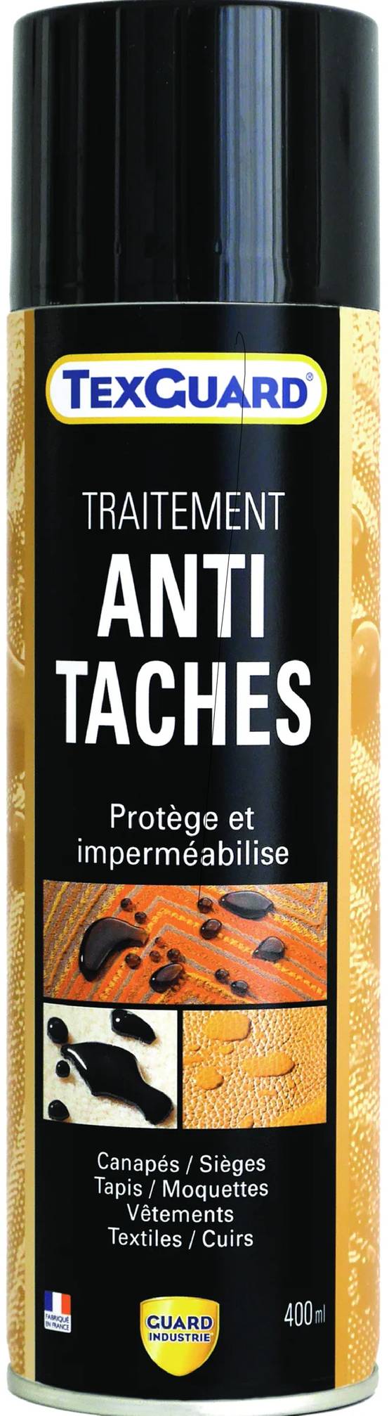 Imperméabilisant Antitache Tissu TEXGUARD aérosol 400ml Aérosols Cuir Velours Hydrofuge Invisible Canapé Tapis Rideau Moquette - Image 1