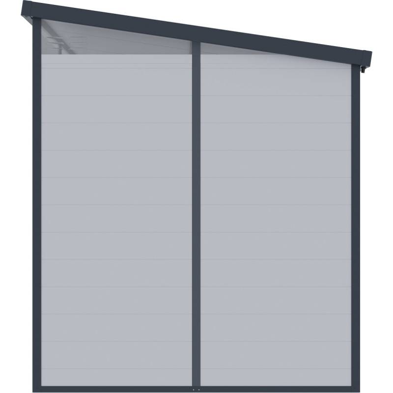 Jobu - Abri de jardin résine 4,10m² gris clair toit plat avec plancher Jôbu - Image 6