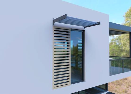 Brise Soleil Aluminium Horizontal 148x75cm Anthracite ORIAL Made in France - Image 6