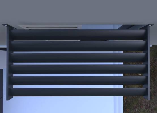 Brise Soleil Aluminium Horizontal 148x75cm Anthracite ORIAL Made in France - Image 8