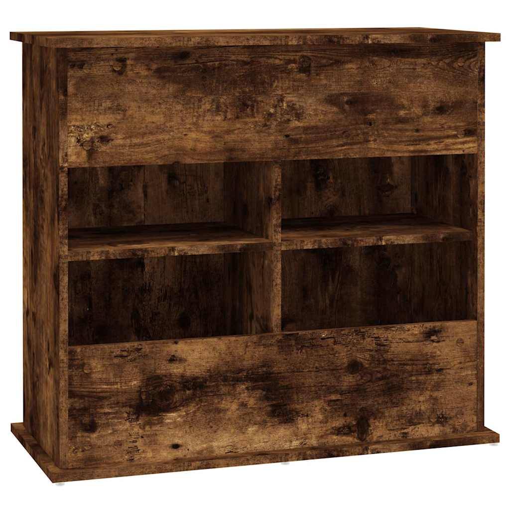 Meuble Aquarium Compact Bois d'ingénierie avec 4 Portes Chêne Fumé 81 cm - ComfortXL Outdoor Living - Image 8