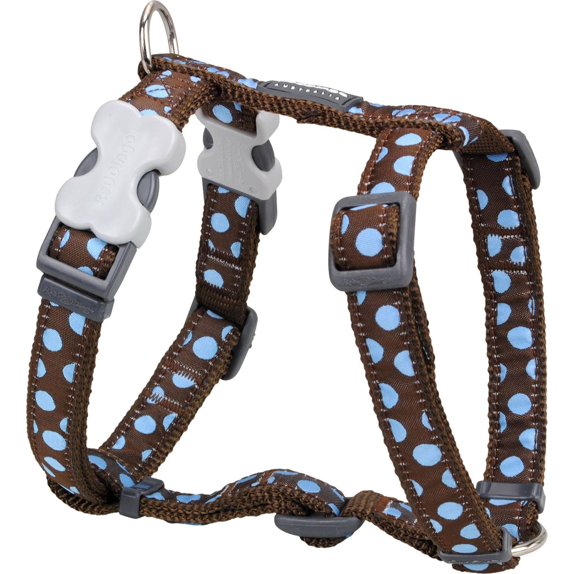 Harnais chien Red Dingo Fantaisie marron à pois bleus Taille : T3 RED DINGO