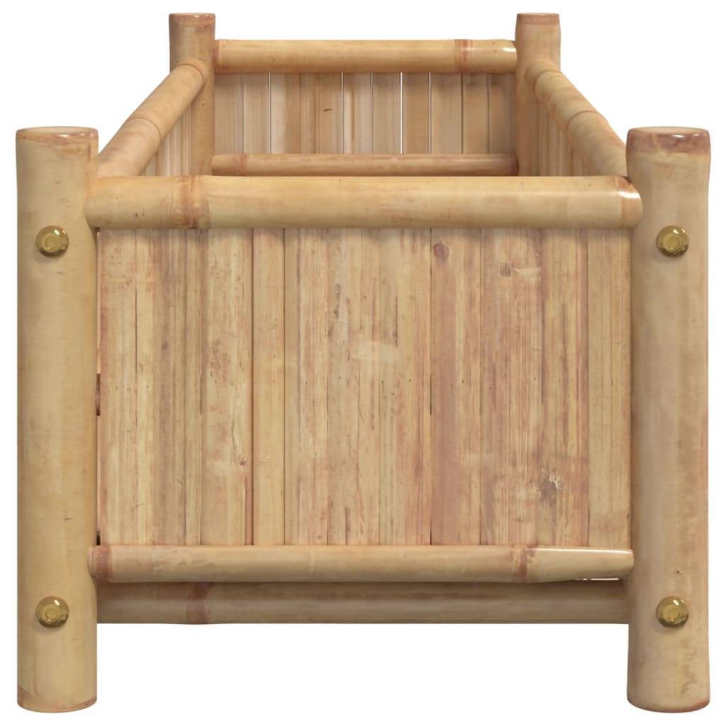 Jardinière - Bac à fleurs - Pot de fleurs 100x30x25 cm bambou - Image 5
