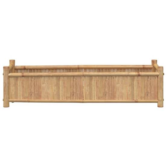 Jardinière - Bac à fleurs - Pot de fleurs 100x30x25 cm bambou - Image 4