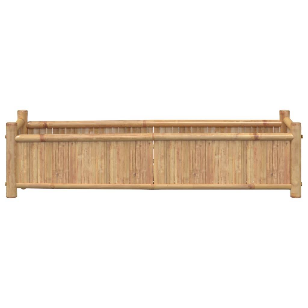 Jardinière - Bac à fleurs - Pot de fleurs 100x30x25 cm bambou - Image 4