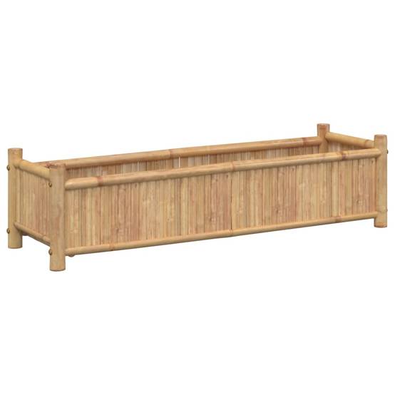Jardinière - Bac à fleurs - Pot de fleurs 100x30x25 cm bambou - Image 1