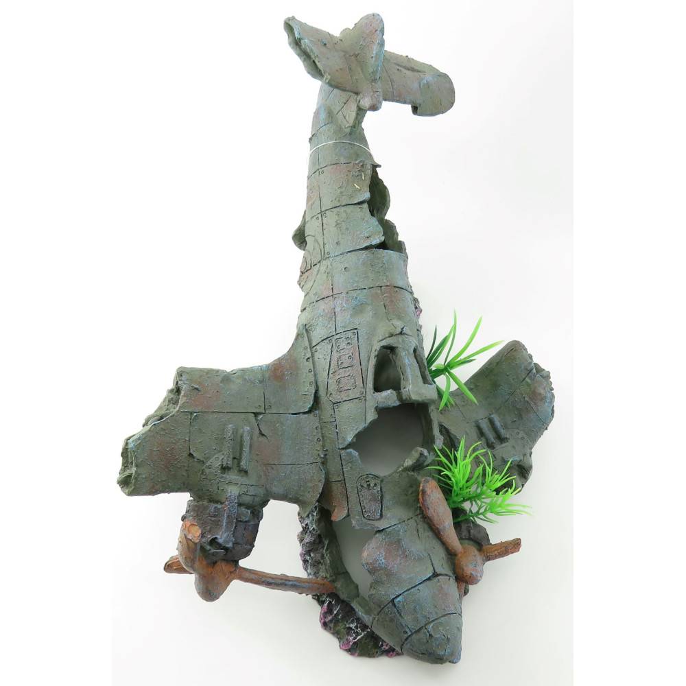 Avion PHILO.  35 x 25 x 18 cm. décoration aquarium. - Imagen 4