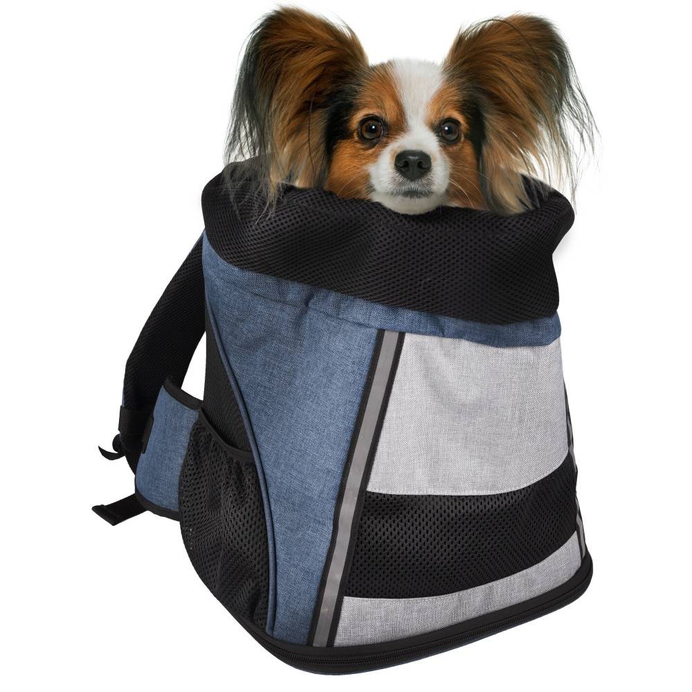 Sac de transport ventral Timi bleu 34 x 25 x 37 H cm pour chien max 7 kg - Image 5