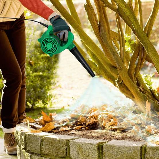 Mini Souffleur de Feuilles Electrique Sac de récupération Longueur du Câble 180cm Compact, Pratique et Léger Jardin - Image 8