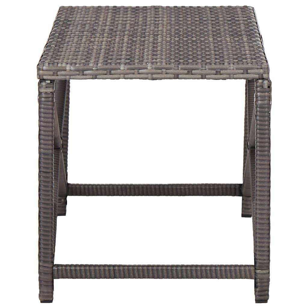 Helloshop26 - Banc de jardin meuble de patio d'extérieur terrasse 80 cm résine tressée gris - Imagen 3