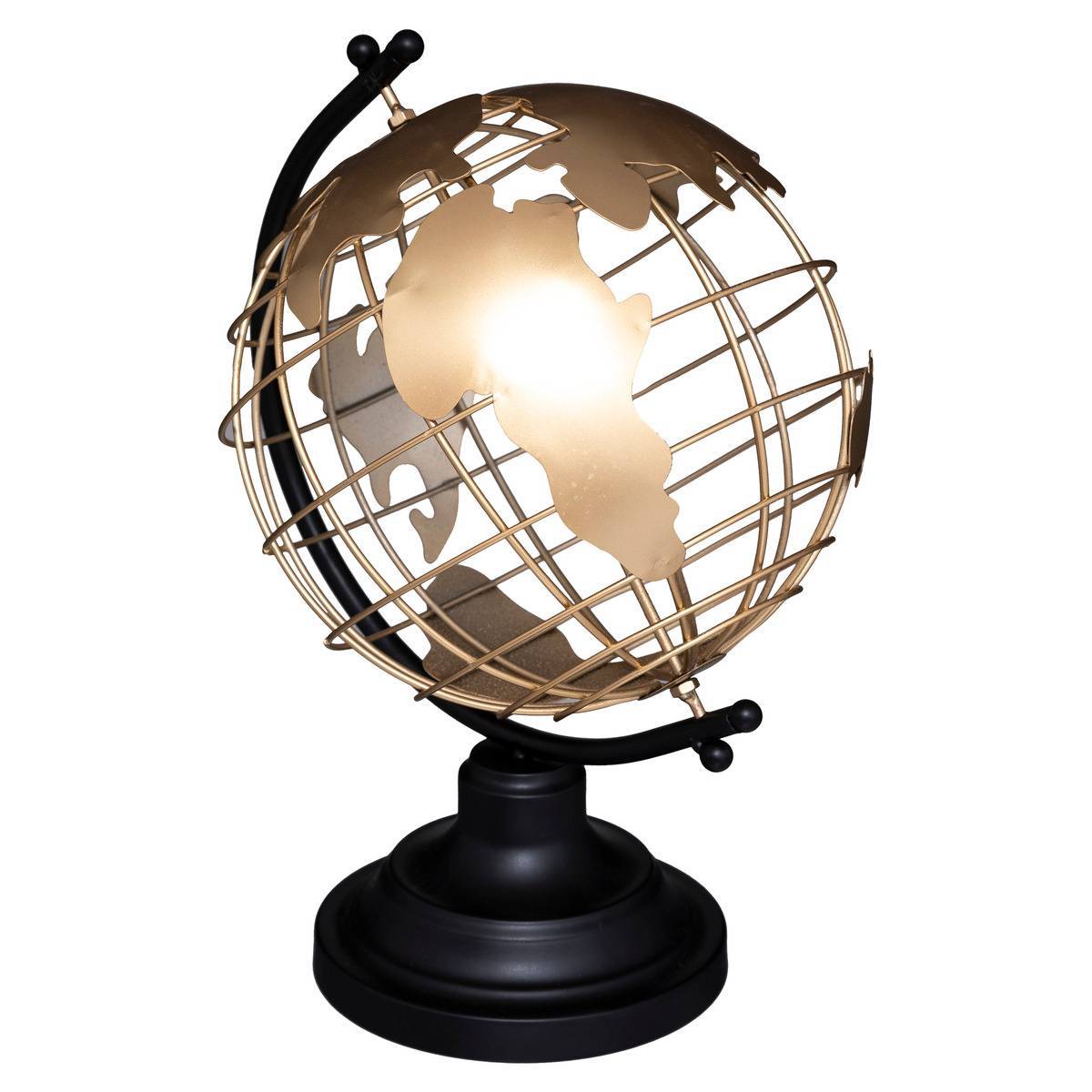 Atmosphera - Globe terrestre Nino H.29,5cm métal or - Atmosphera Créateur d'intérieur