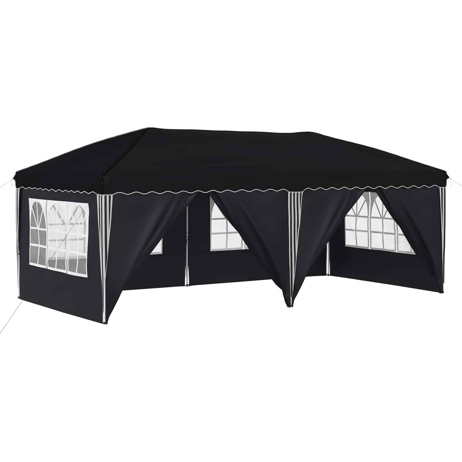 Tente de fête pop-up acier et polyester anthracite 575 x 288 x 245 cm - PANGIVO - Image 2