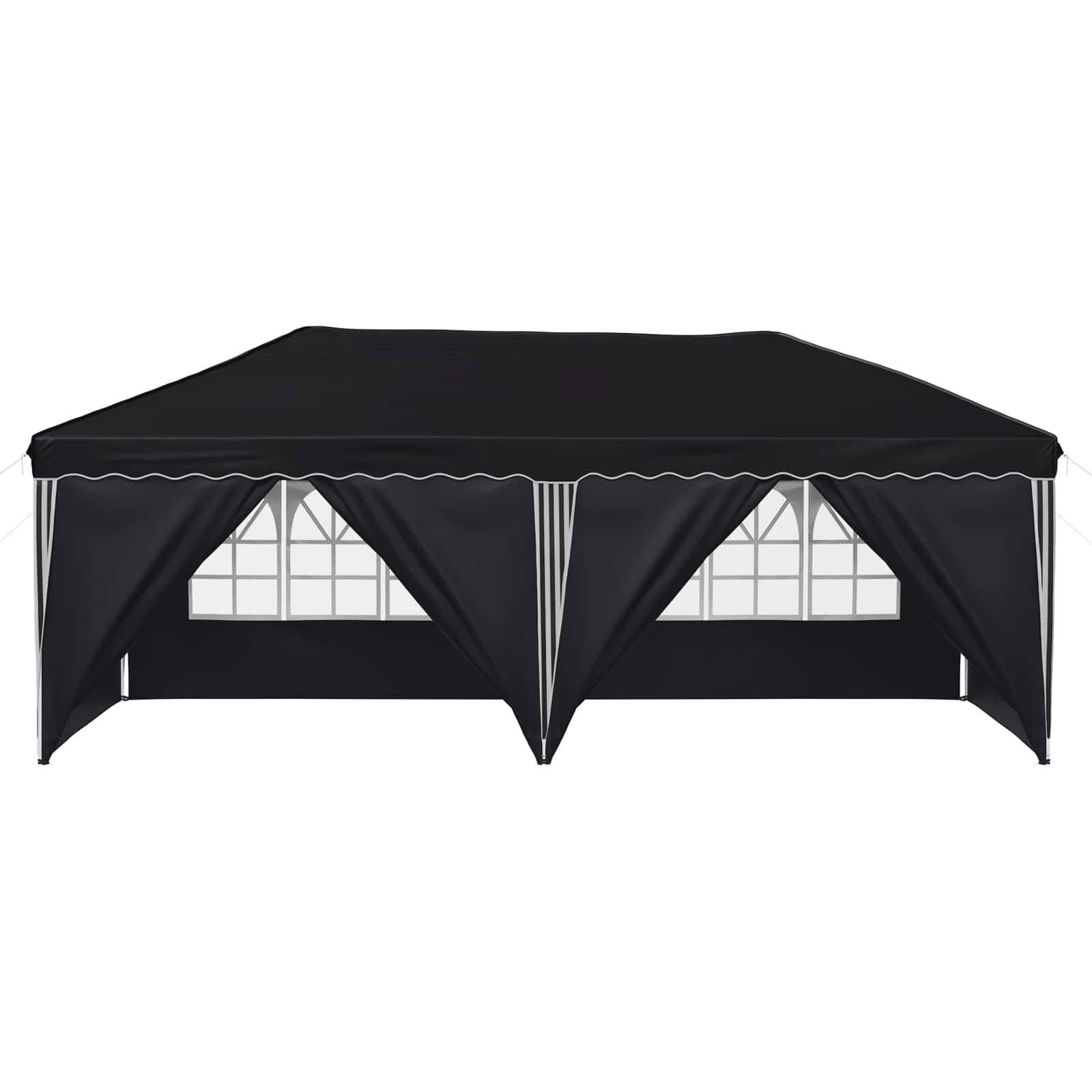 Tente de fête pop-up acier et polyester anthracite 575 x 288 x 245 cm - PANGIVO - Image 6