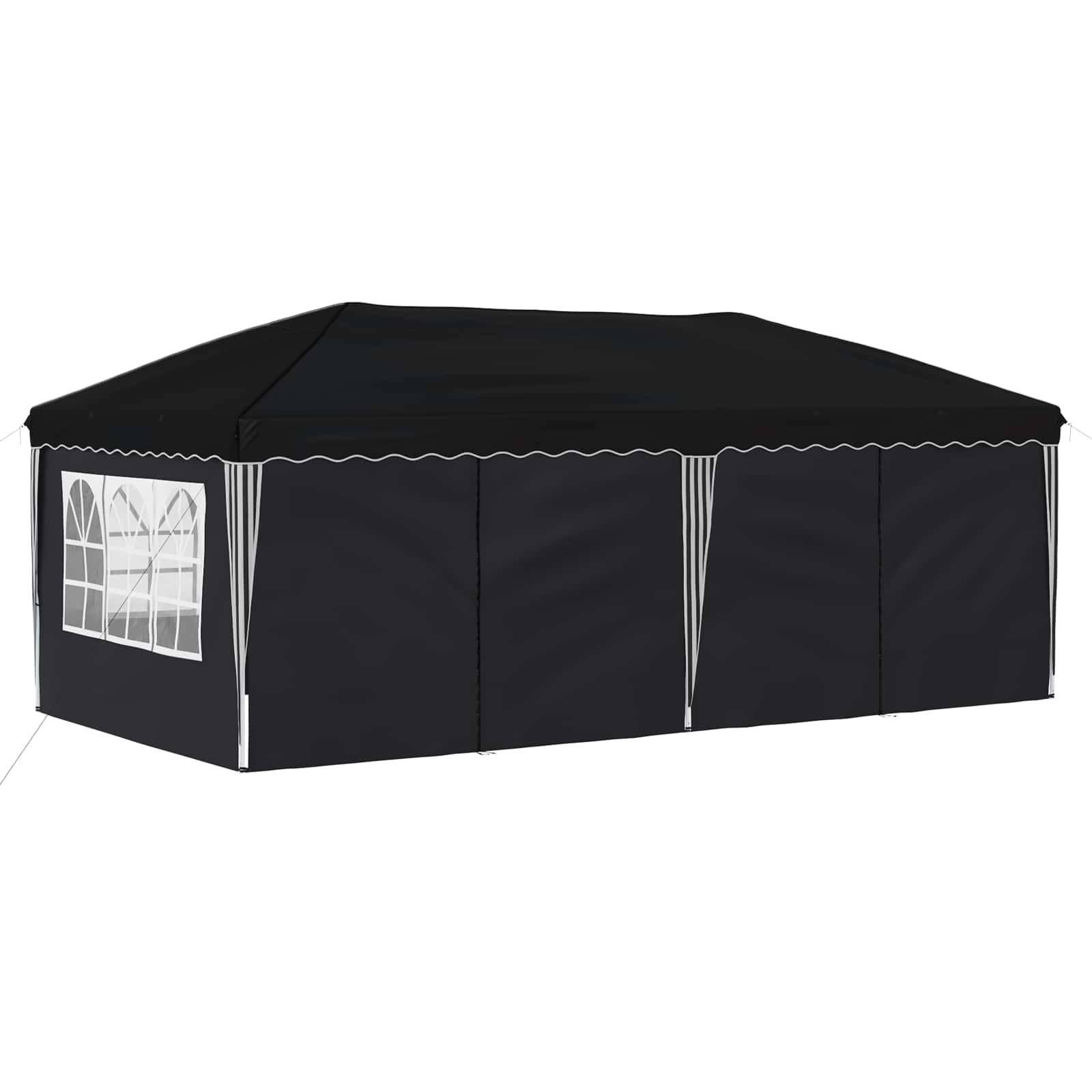 Tente de fête pop-up acier et polyester anthracite 575 x 288 x 245 cm - PANGIVO - Image 4