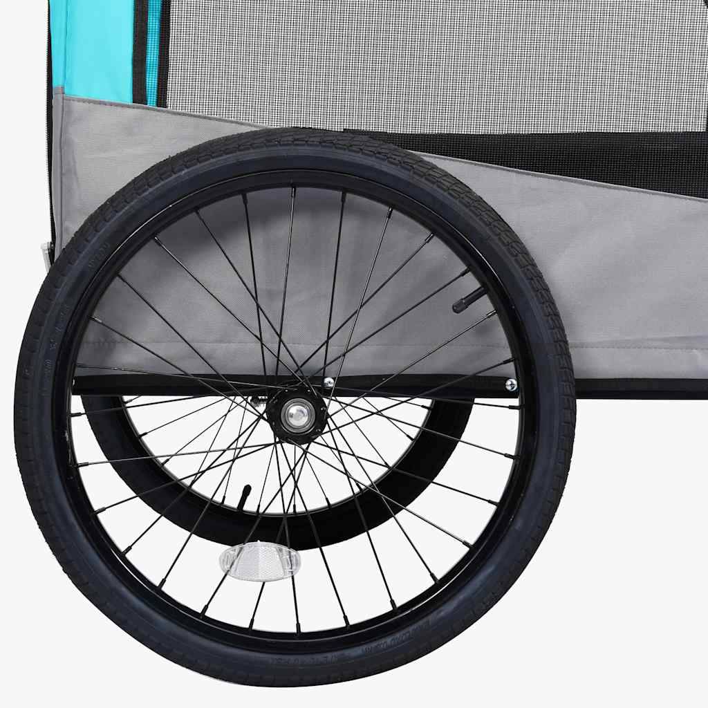 Vidaxl - Remorque de vélo pour chiens et poussette 2-en-1 bleu et gris vidaXL 92441 - Imagen 5
