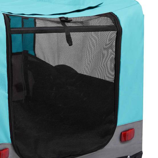 Vidaxl - Remorque de vélo pour chiens et poussette 2-en-1 bleu et gris vidaXL 92441 - Imagen 4