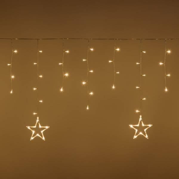 Lotti - Guirlande lumineuse stalactite 5 étoiles 4M H80cm LED blanc chaud 8 modes IP44 prolongeable SMART Connect 31V Lotti - Imagen 1