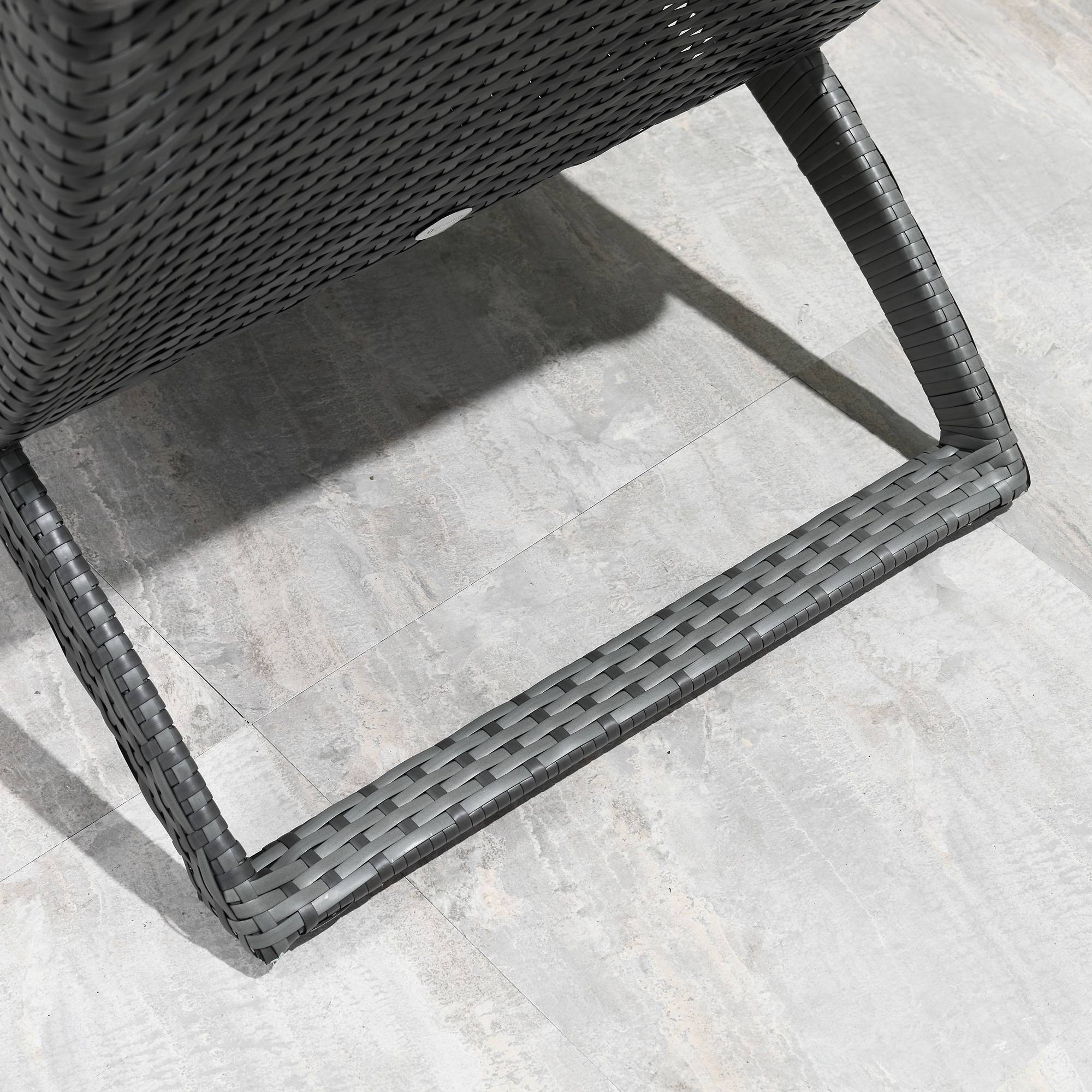 Outsunny - Bain de soleil design contemporain - matelas grand confort inclus - résine tressée gris - Outsunny - Imagen 6