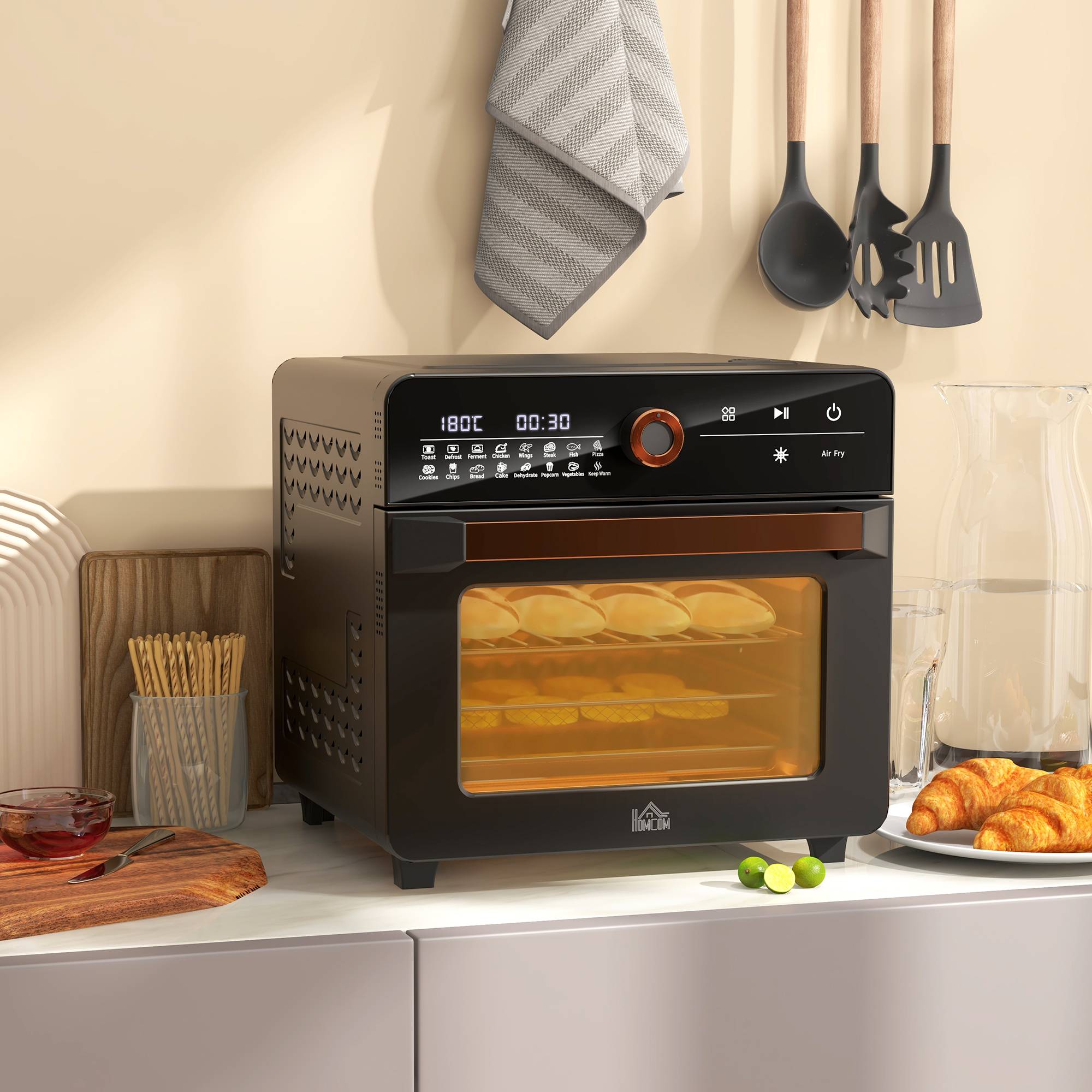 Mini-four 3-en-1 20L à convection avec fonction friteuse à air pour cuisine – ComfortXL Outdoor Living - Image 1