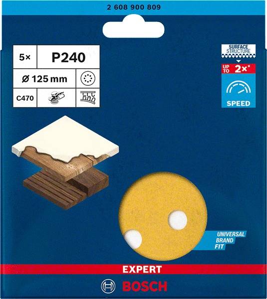 Bosch - Disque abrasif Expert C470 G240 8 trous - BOSCH - 2608900809 - Imagen 3