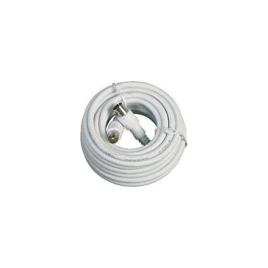 Rallonge câble TV blanc 5m M/F + adaptateur M/M - 10154013J