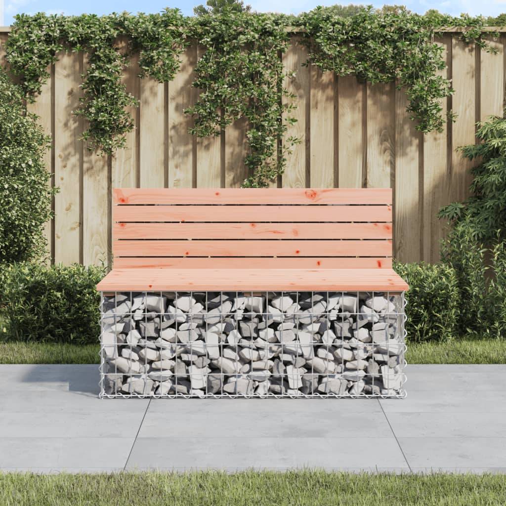 Maison Chic - Banc de jardin - Banc d'extérieur - Banquette design gabion 103x70x65cm bois massif de douglas - Imagen 2