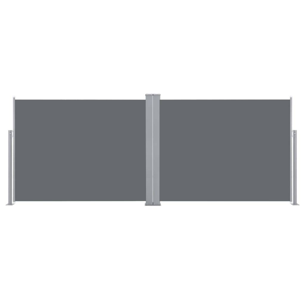 Helloshop26 - Auvent paravent store brise-vue latéral rétractable de patio jardin terrasse balcon protection visuelle écran 140 x 1000 cm anthracite - Imagen 2