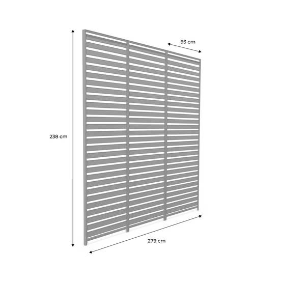sweeek - Lot de 3 persiennes blanc 100cm pour pergola bioclimatique aluminium 3x3m V2 4x3m 6x3m Triomphe | sweeek - Image 5