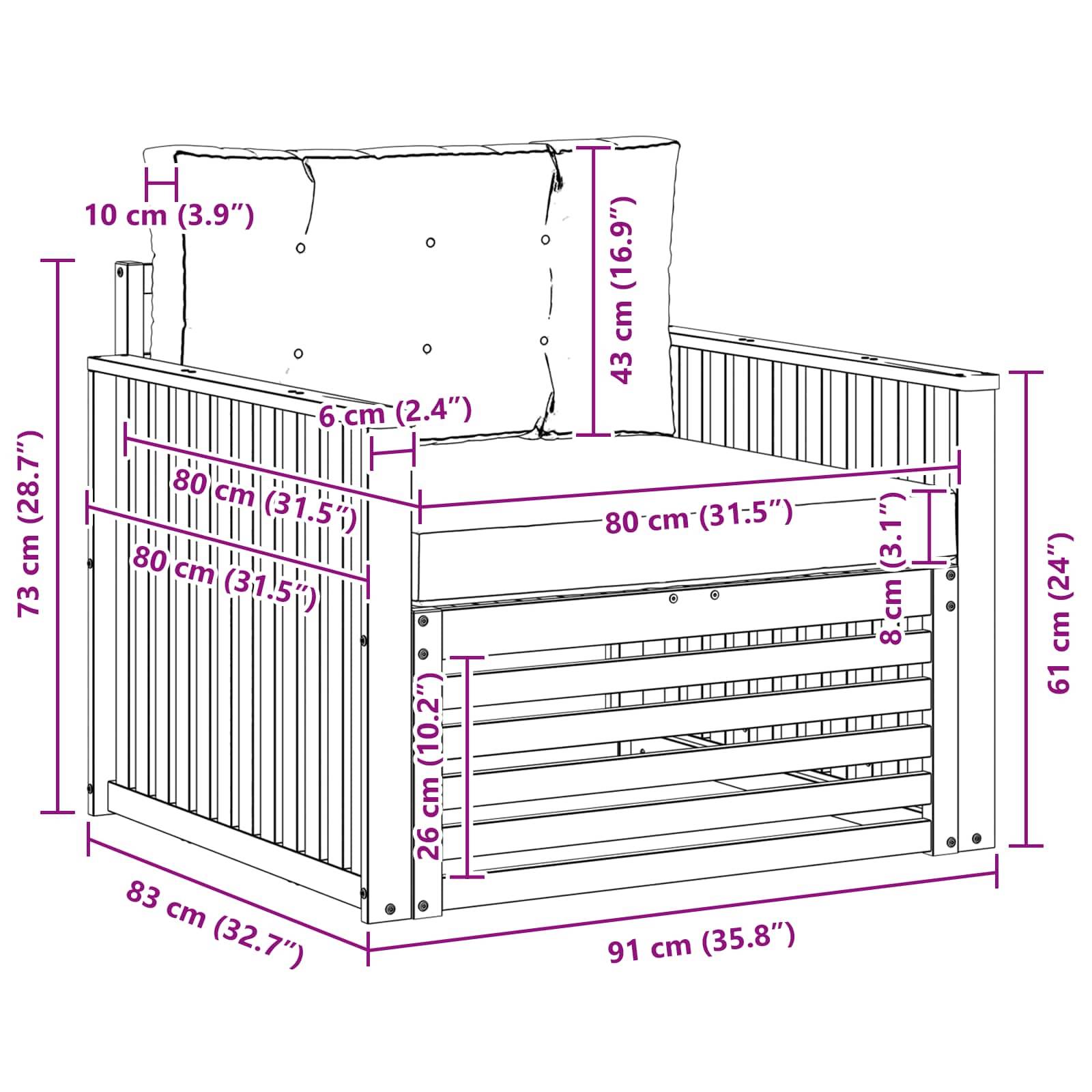 Vidaxl - Canapé d’extérieur Polyester Blanc vidaXL 3439132 - Image 3
