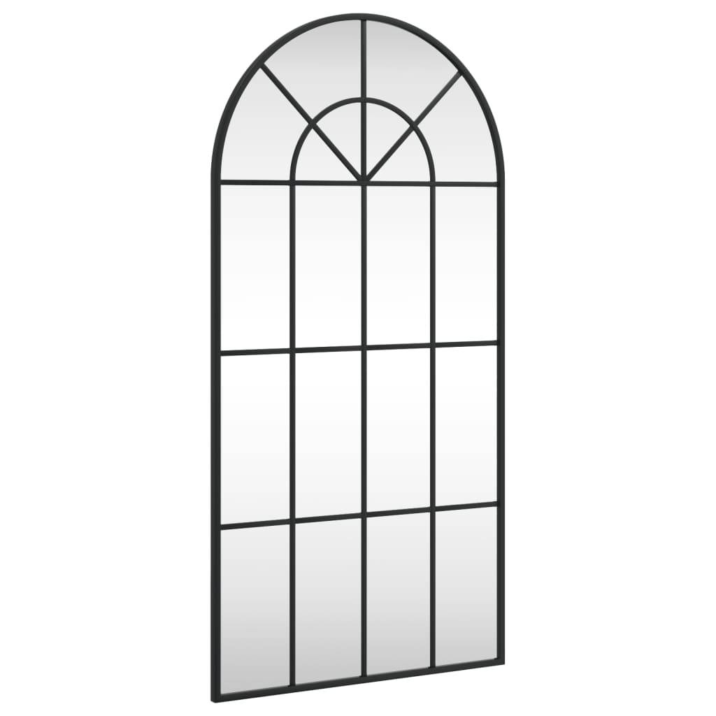 Maison Chic - Miroir mural - Miroir décoratif noir 50x100 cm arche fer - Image 1
