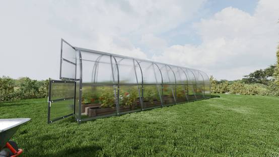 Serre KLASIKA BALTIC LT 3 x 8 m (24 m²), 4 mm avec revêtement en polycarbonate - Image 2