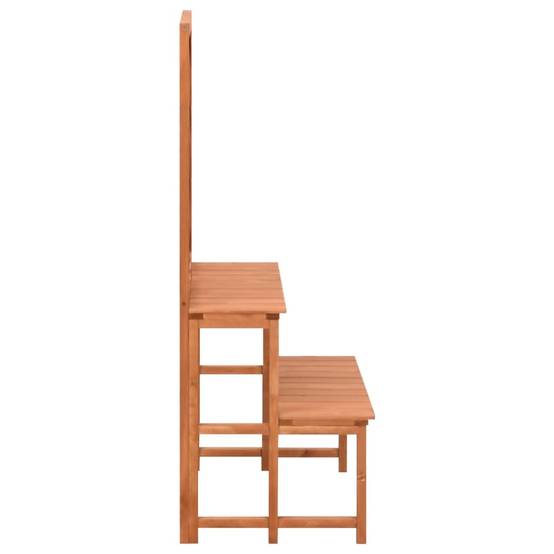 Support de plantes avec treillis bois de sapin naturel 70 x 42 x 115 cm - PANGIVO - Image 3