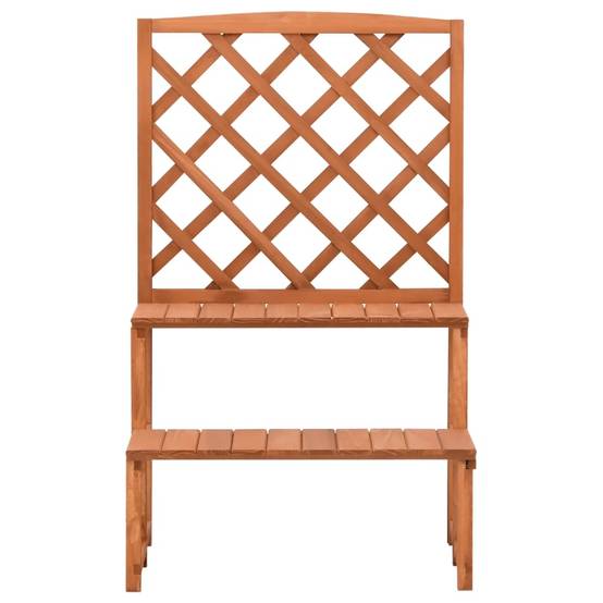 Support de plantes avec treillis bois de sapin naturel 70 x 42 x 115 cm - PANGIVO - Image 2