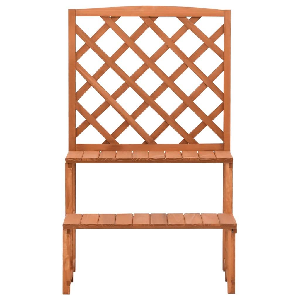 Support de plantes avec treillis bois de sapin naturel 70 x 42 x 115 cm - PANGIVO - Image 2