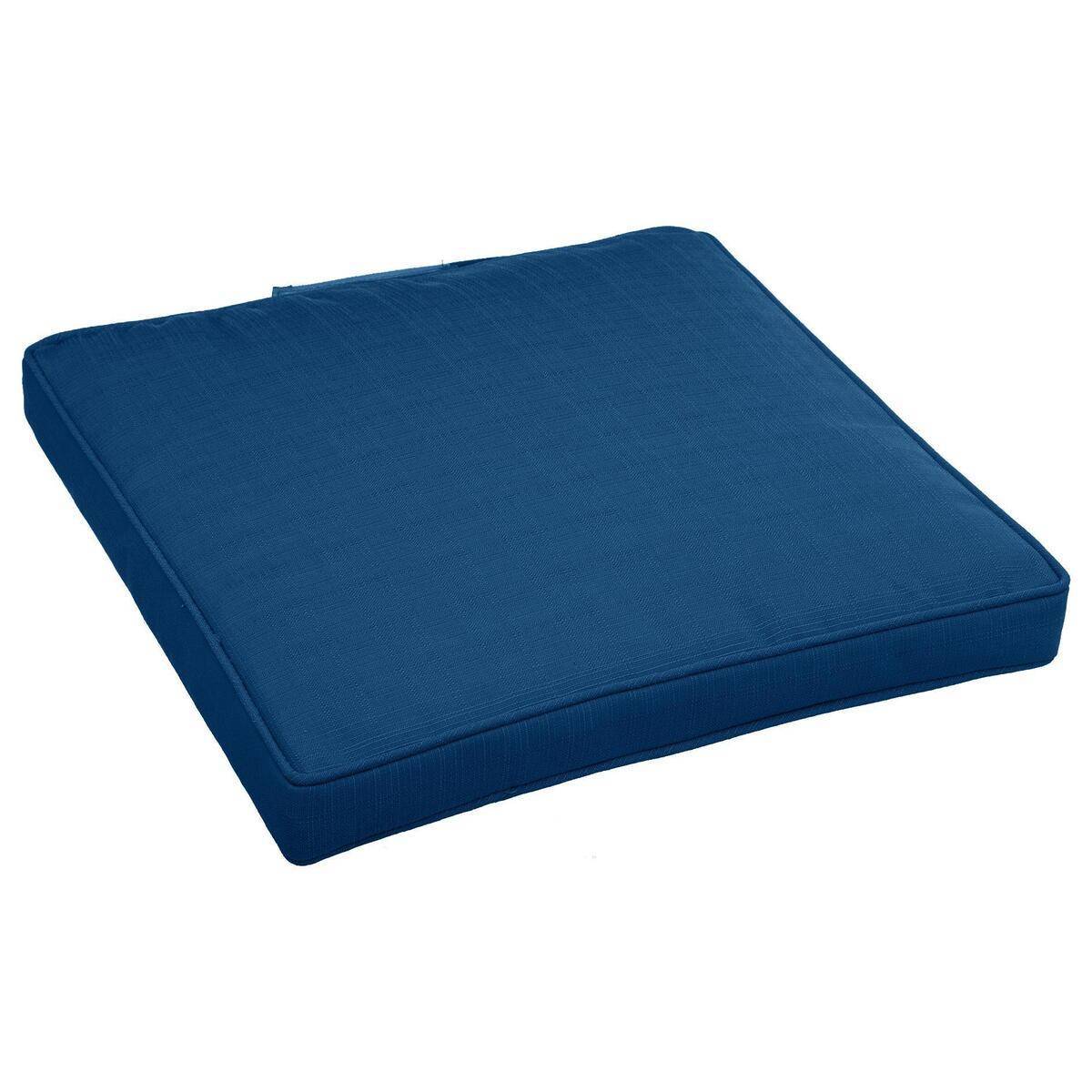 Hesperide - Galette de chaise à scratch "Korai" bleu indigo 40x40x4cm en polyester Hespéride - Imagen 1