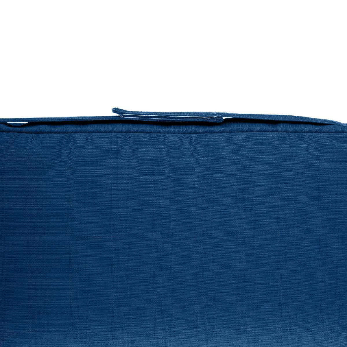 Hesperide - Galette de chaise à scratch "Korai" bleu indigo 40x40x4cm en polyester Hespéride - Imagen 2
