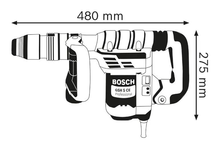 Bosch Professional - Marteau piqueur - GSH 5 CE Professional - 1150 W - BOSCH - 0611321000 - Imagen 3