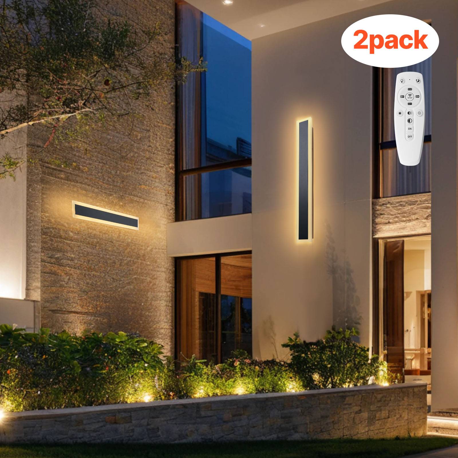 Vevor - VEVOR Applique Murale Extérieur Éclairage LED 11 W Lot de 2 60 cm 2700 K-6000 K