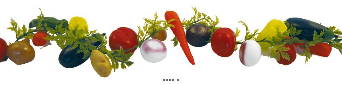 Artificielles - Guirlande de légumes assortis artificiels en Plastique soufflé L 2 m - Imagen 1