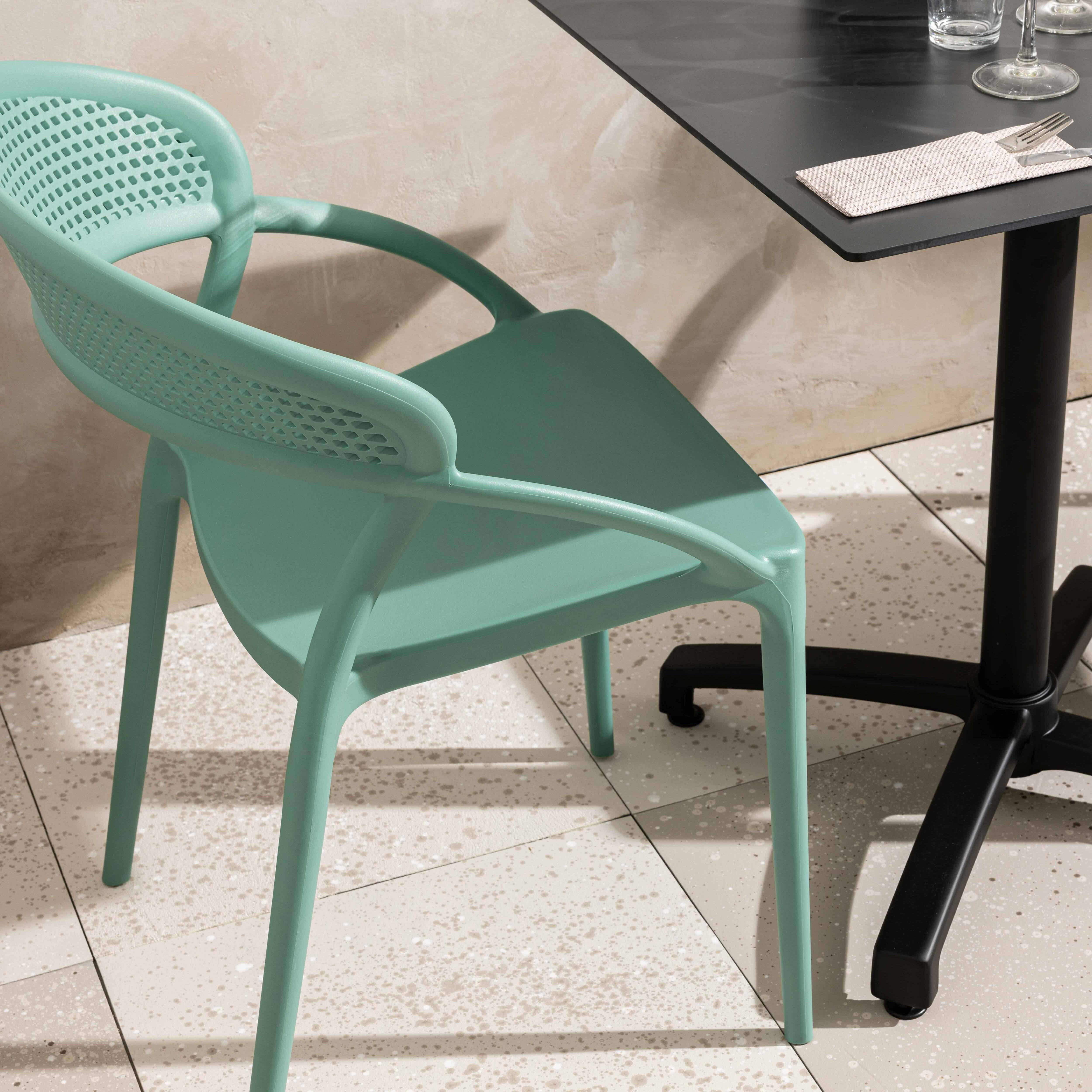 Oviala - Lot de 4 chaises de terrasse vert foncé Madrid - Oviala - Imagen 5