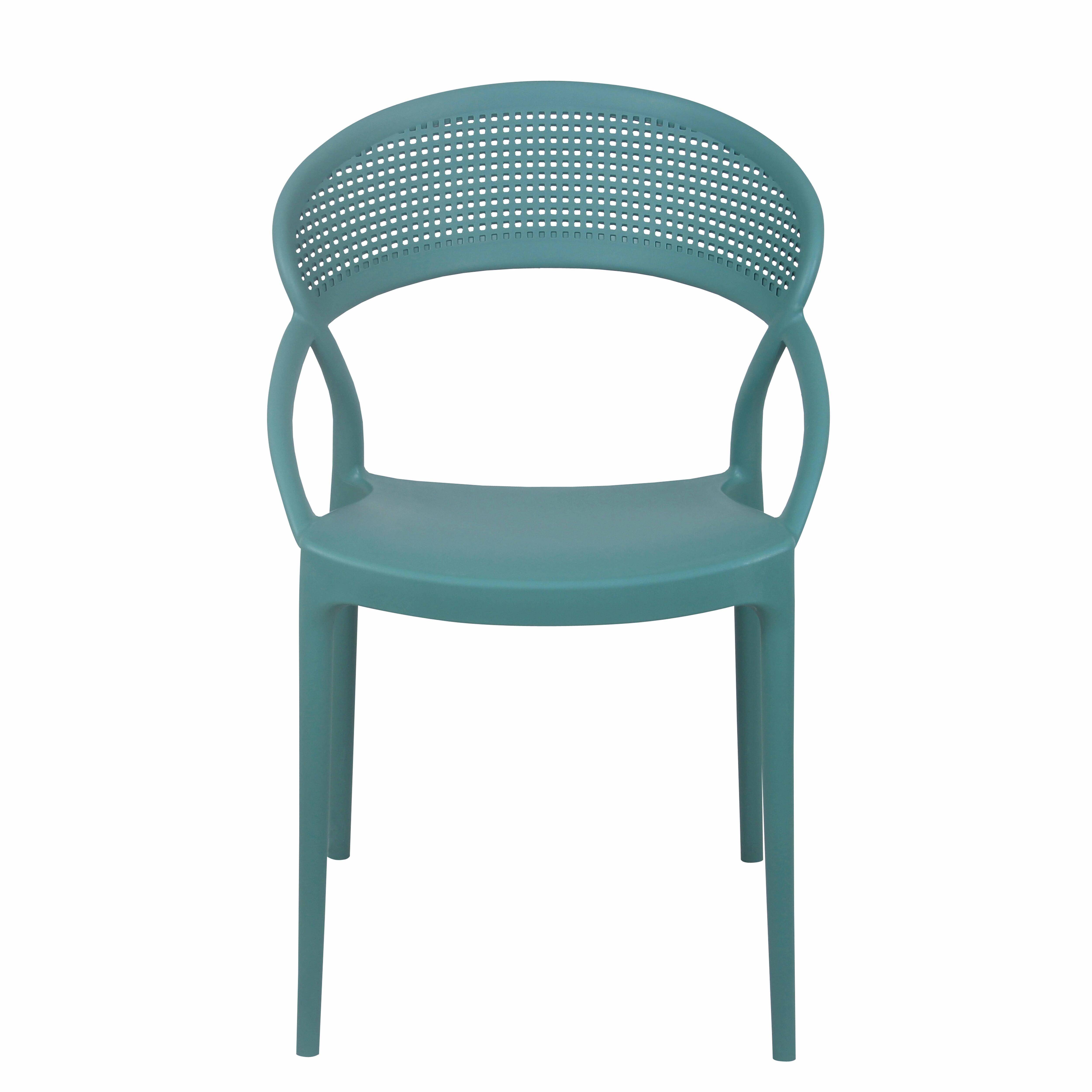Oviala - Lot de 4 chaises de terrasse vert foncé Madrid - Oviala - Imagen 3