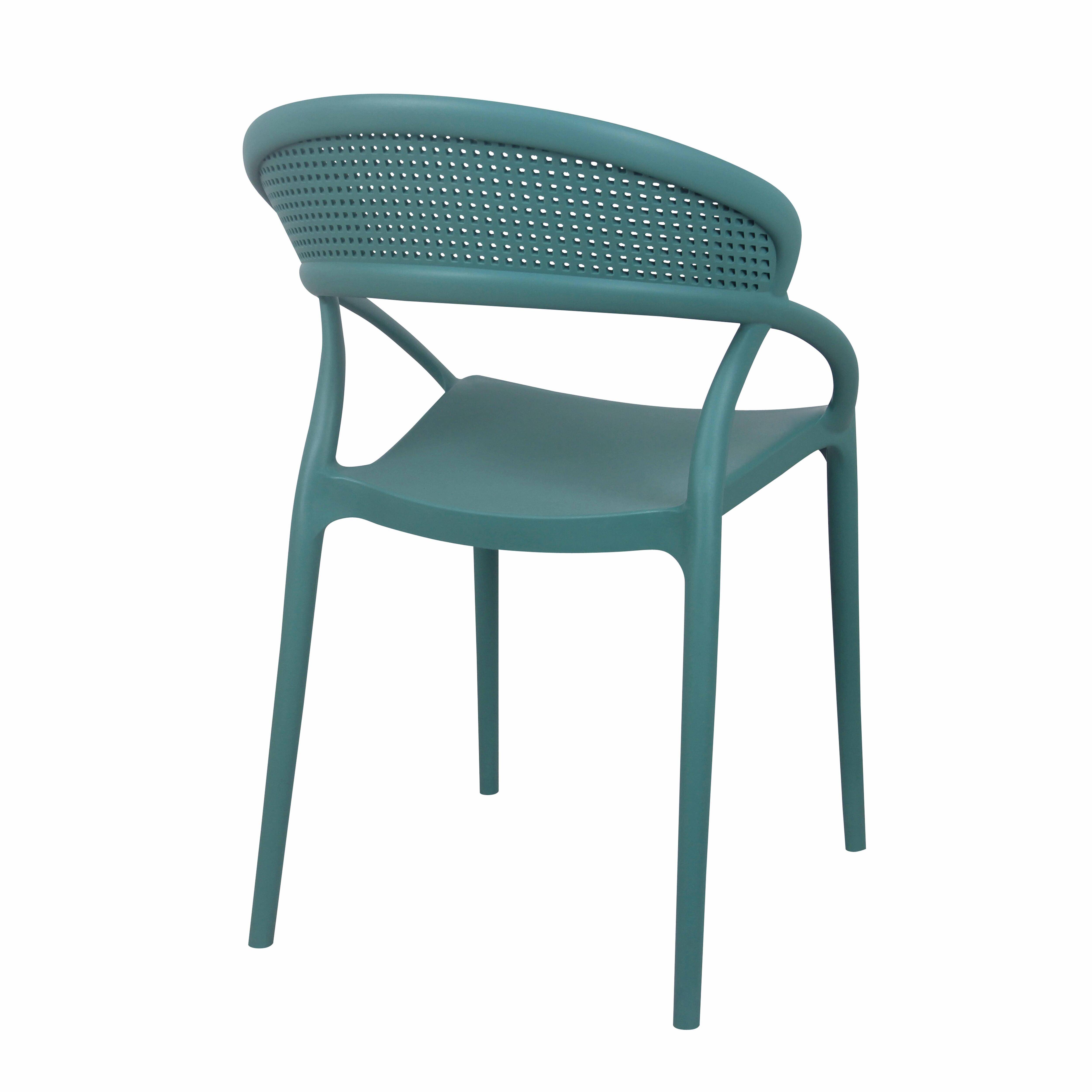 Oviala - Lot de 4 chaises de terrasse vert foncé Madrid - Oviala - Imagen 2