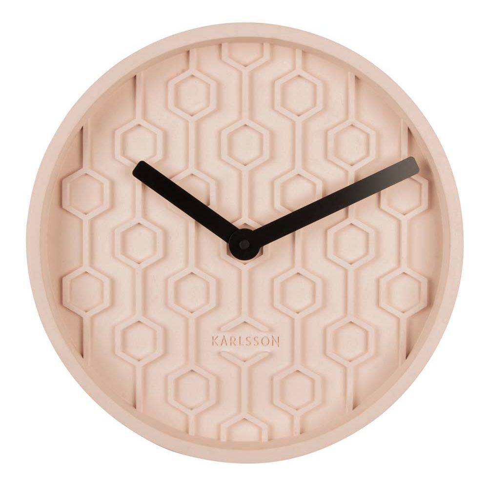 Karlsson - Horloge ronde en béton Honey  31 cm Rose - Imagen 3
