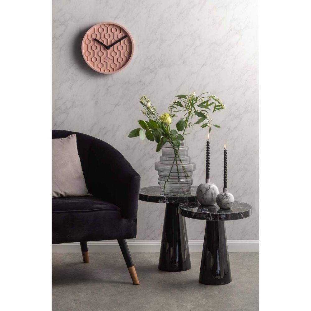 Karlsson - Horloge ronde en béton Honey  31 cm Rose - Imagen 2