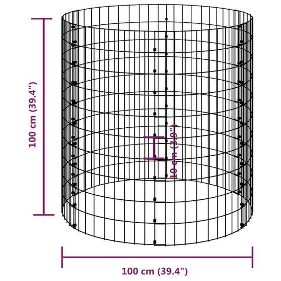 Composteur jardin XXL acier galvanisé grande capacité Ø100x100 cm – ComfortXL Outdoor Living - Image 6