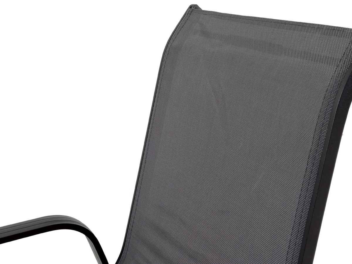 Fauteuil Jardin Alu/textilène "porto" - Phoenix - Gris Foncé - Lot De 2 -habitat Et Jardin - Imagen 4