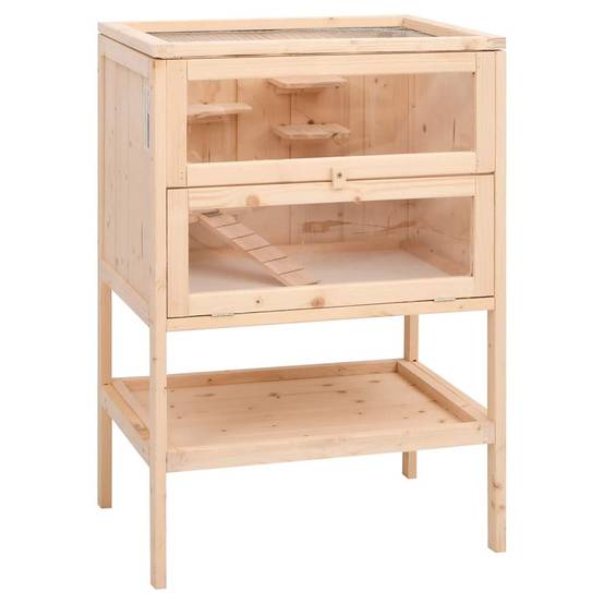 Vidaxl - Cage pour hamster 55x40x80 cm Bois massif Sapin vidaXL 172382 - Image 1