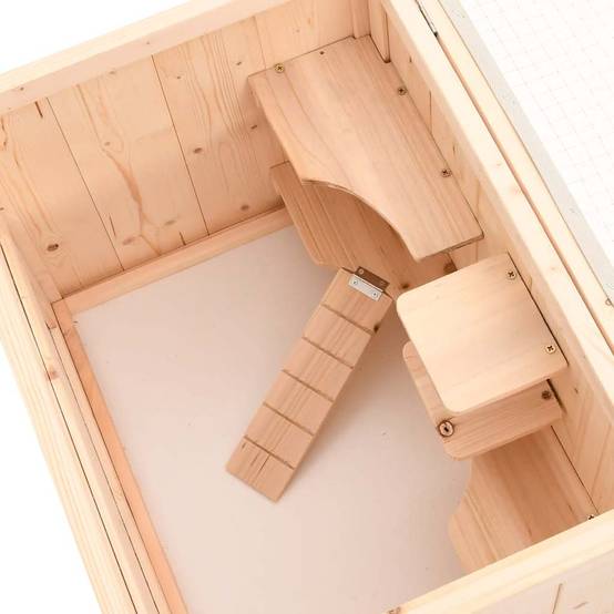 Vidaxl - Cage pour hamster 55x40x80 cm Bois massif Sapin vidaXL 172382 - Image 4