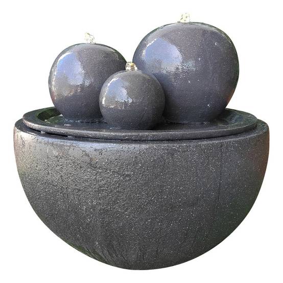 Fontaine de jardin Haumea fiberstone avec pompe LED 57L anthracite Art-Pond - Image 4