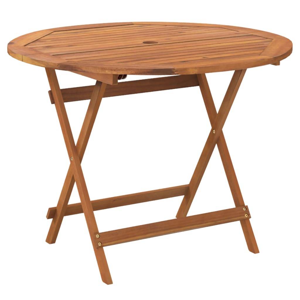PANGIVO - Table pliable de jardin bois d'acacia Ø 90 x 75 cm - PANGIVO - Image 2